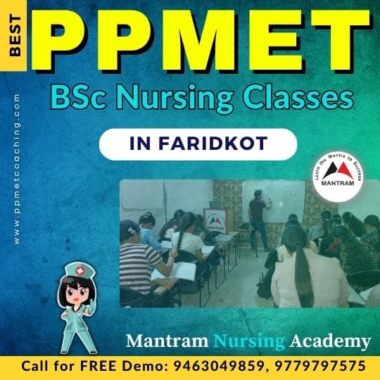 Best PPMET BSc Nursing Classes in Faridkot